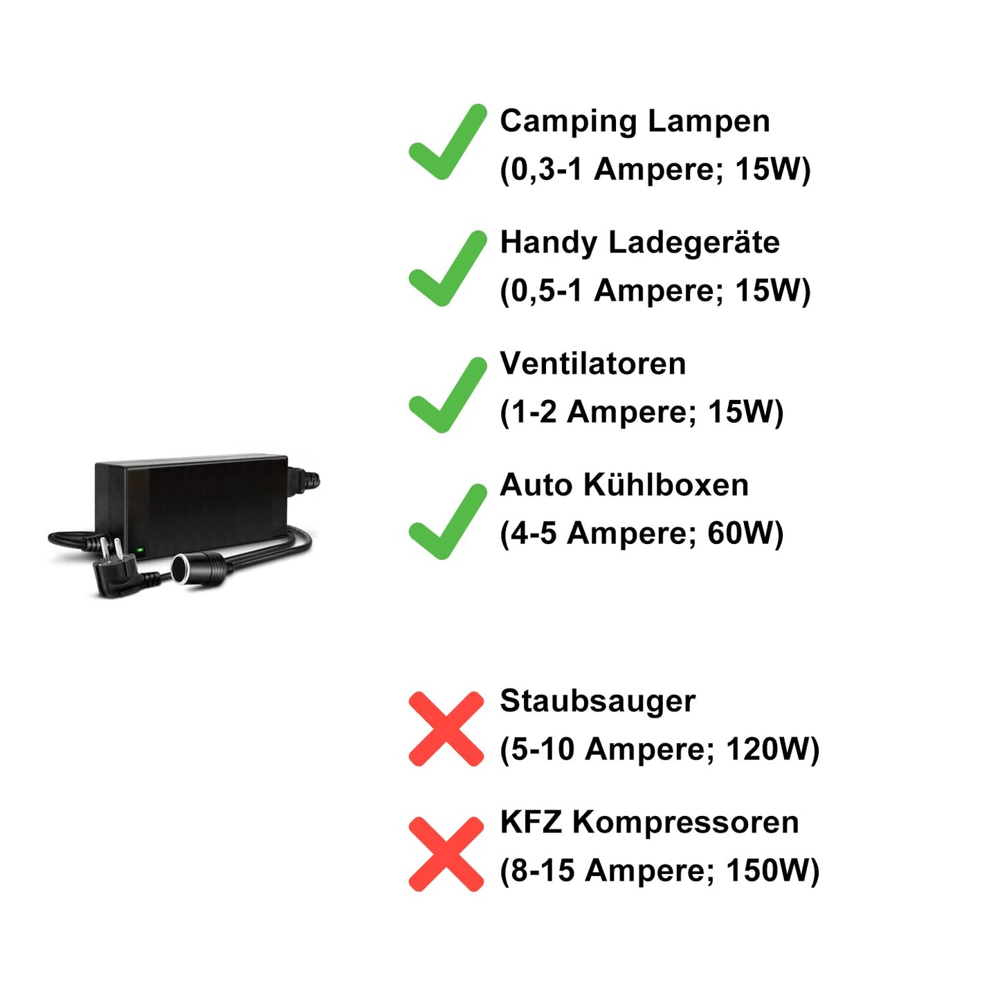 RGBer Spannungswandler 230V auf 12V 60W.